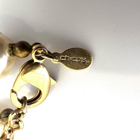 Chico's chunky faux baroque pearl necklace - Picture 6 of 7